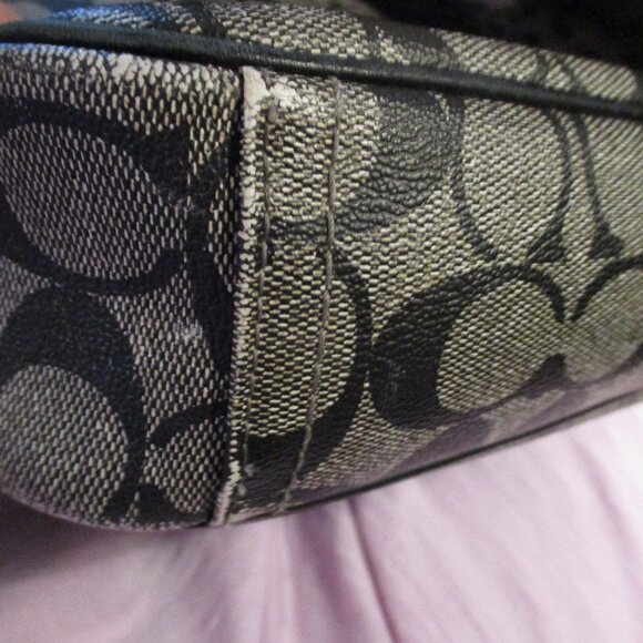 COACH HERITAGE SIGNATURE  ZIP TOP BRIEF/LAPTOP Black - Picture 10 of 10